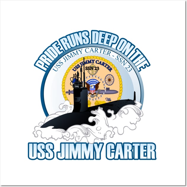 Pride Runs Deep On The USS Jimmy Carter Wall Art by MilitaryVetShop